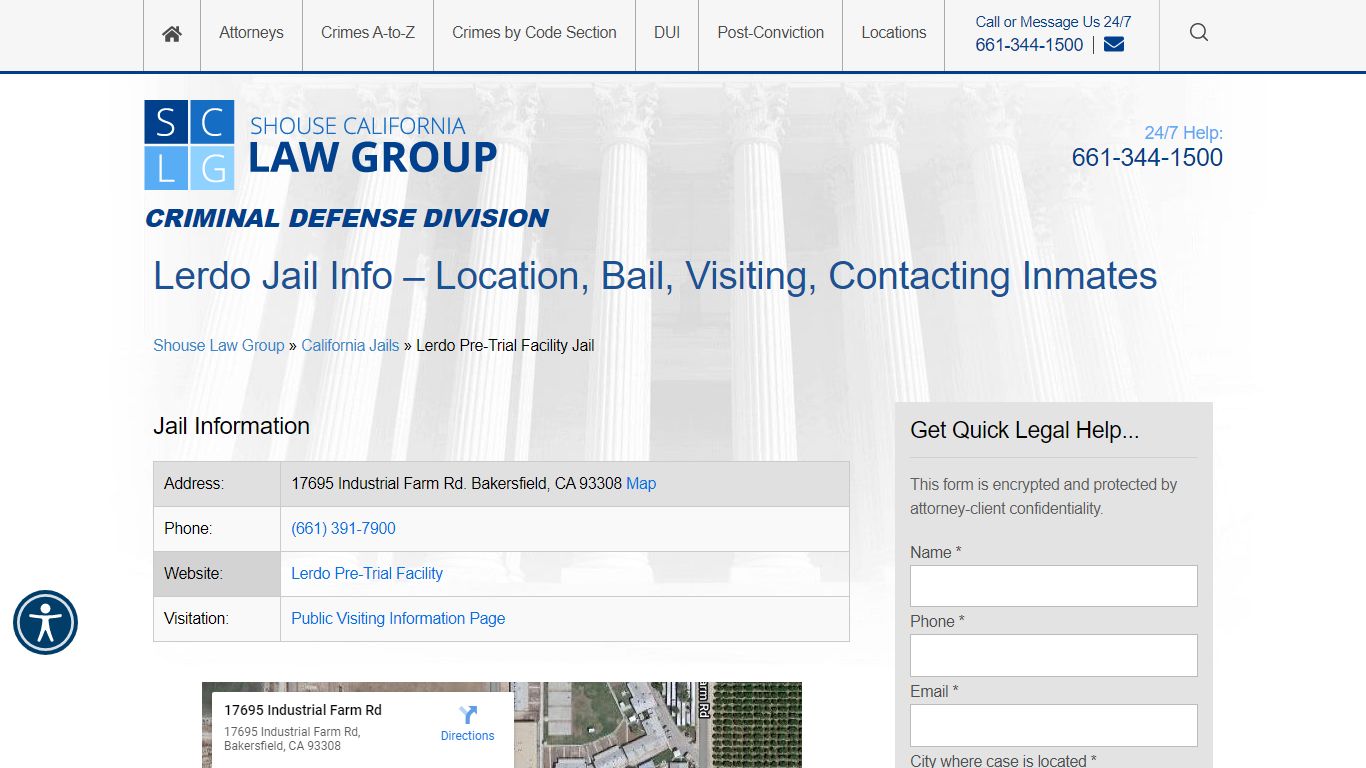 Lerdo Jail Info – Location, Bail, Visiting, Contacting Inmates